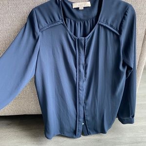 Ann Taylor Navy Blouse